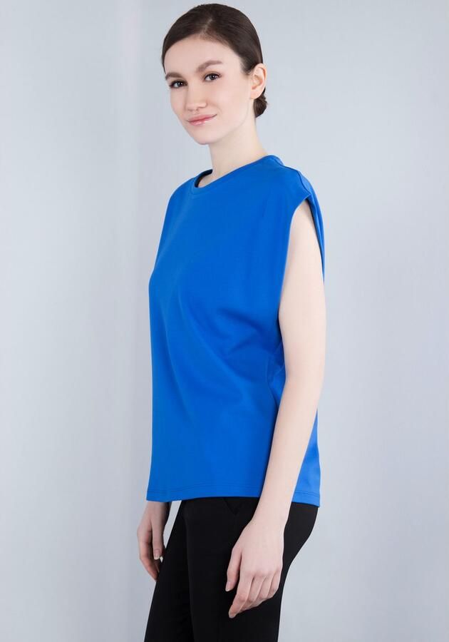 IMPERIAL T-shirt Mouwloos "Punto Milano" shirt met omgeslagen armsgaten - Foto 3