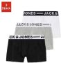 Jack & jones JUNIOR boxershort set van 3 zwart wit grijs melange Jongens Stretchkatoen 140 - Thumbnail 2