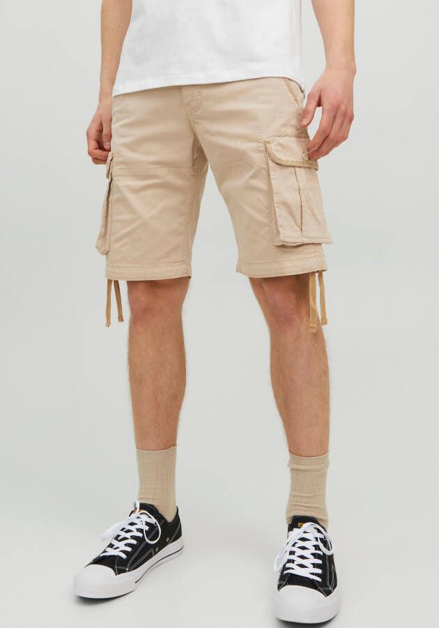 JACK & JONES PANTS STUDIO loose fit cargo short JPSTZEUS oxford tan