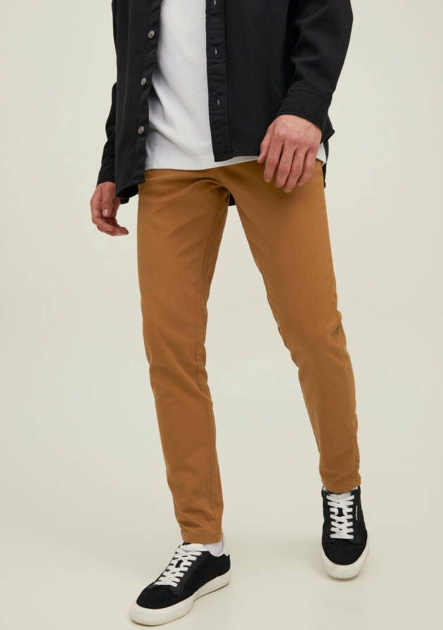 JACK & JONES PANTS STUDIO slim fit broek JPSTMARCO JJBOWIE rubber