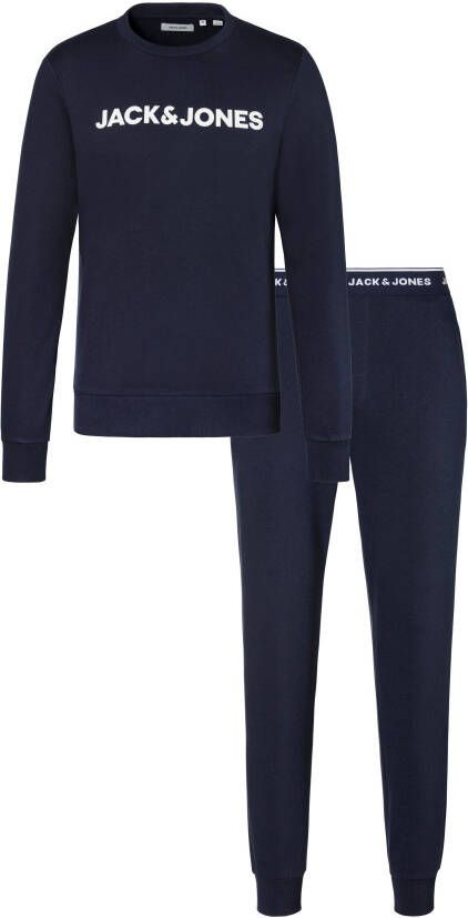 JACK & JONES sweater + joggingbroek JACLOUNGE navy blazer