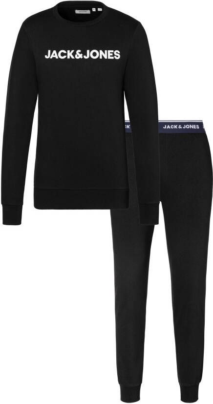 JACK & JONES sweater + joggingbroek JACLOUNGE black