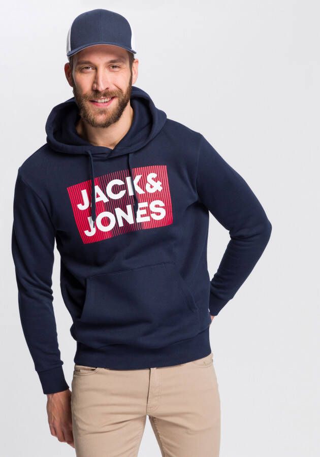 Jack & jones Hooded sweatshirt Jack Jones Corp Logo Blue Heren