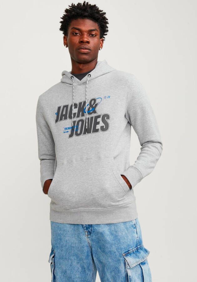 Jack & jones Zwarte Basic Hoodie Sweatshirt Gray Heren