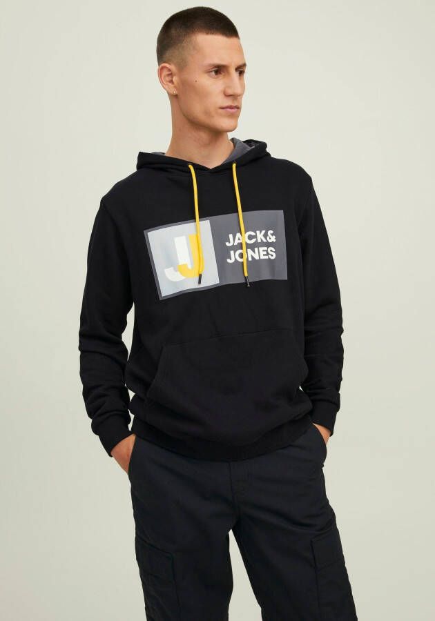Jack & jones Logan hoodie met capuchon Black Heren