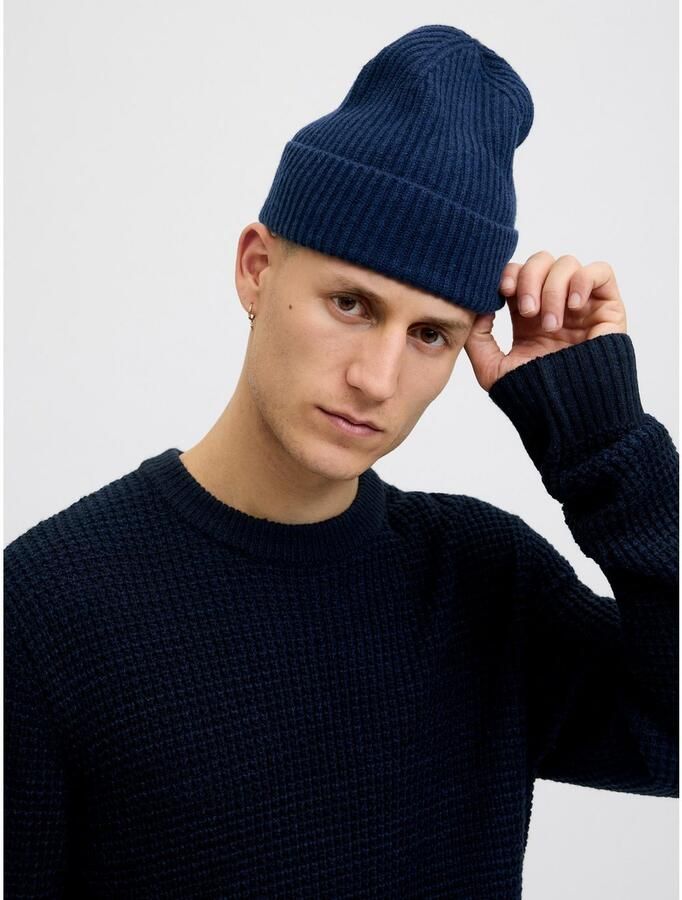 Jack & jones Beanie van een mix van katoen en kasjmier model 'COPENHAGEN'