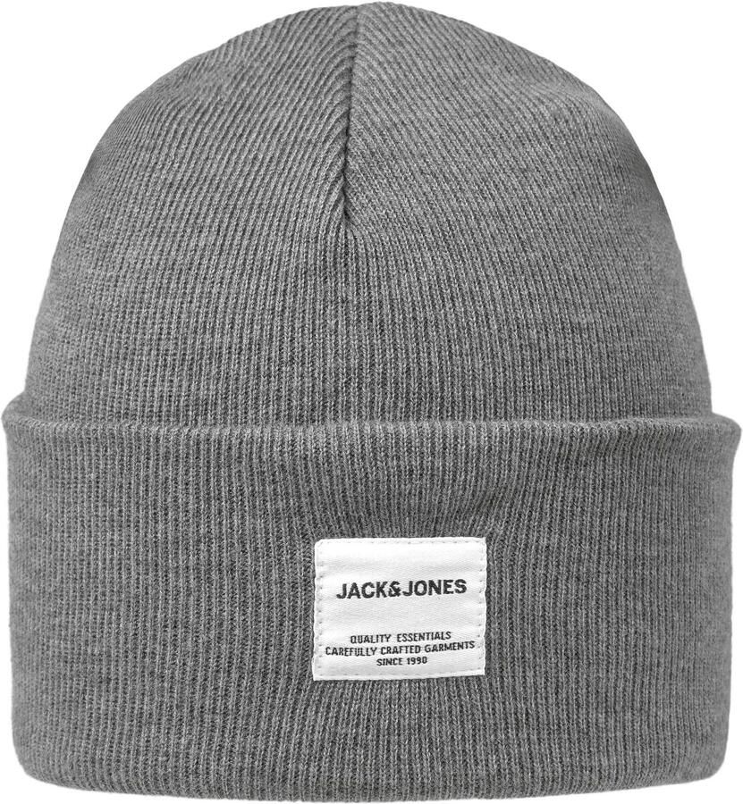Jack & jones Beanie in effen design met brede omslag