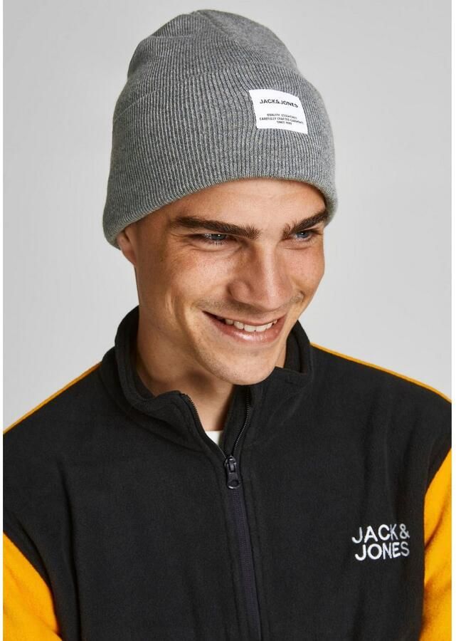 Jack & jones Beanie in effen design met brede omslag - Foto 5