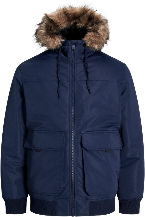 Jack & Jones Bomberjack JJCONSTRUCT FAUX FUR BOMBER Capuchon met afneembare kunstbont rand