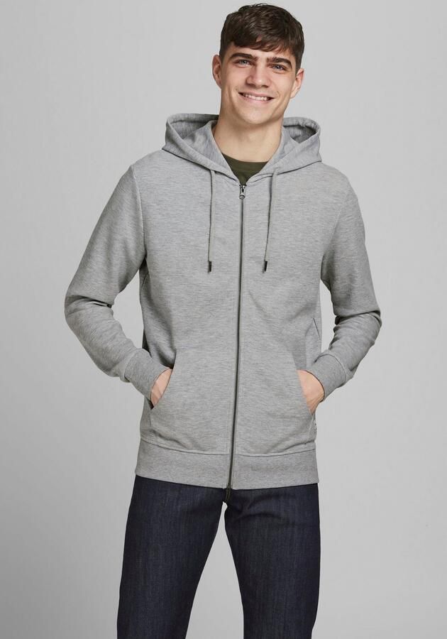Jack & Jones Capuchonsweatvest JJEBASIC Hoodie met ribboorden en aangenaam draagcomfort - Foto 8