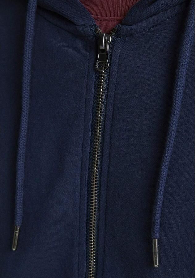 Jack & Jones Capuchonsweatvest JJEBASIC Hoodie met ribboorden en aangenaam draagcomfort - Foto 5