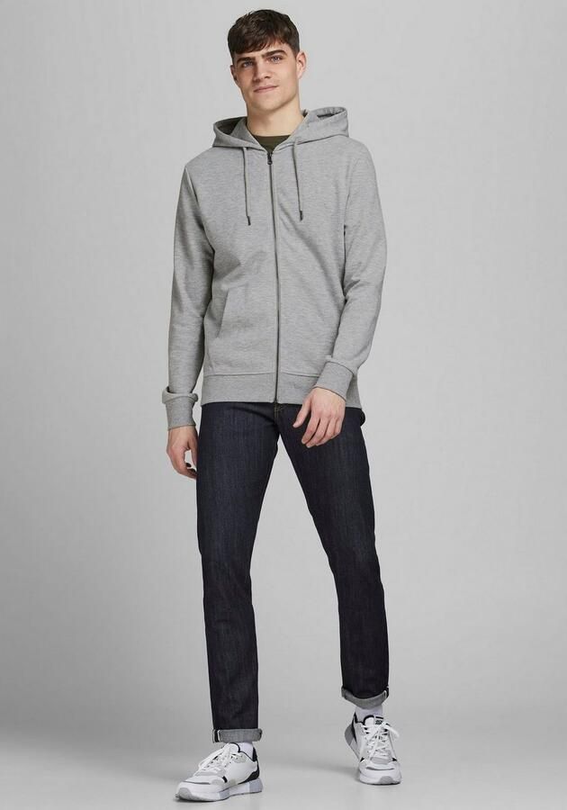 Jack & Jones Capuchonsweatvest JJEBASIC Hoodie met ribboorden en aangenaam draagcomfort - Foto 7
