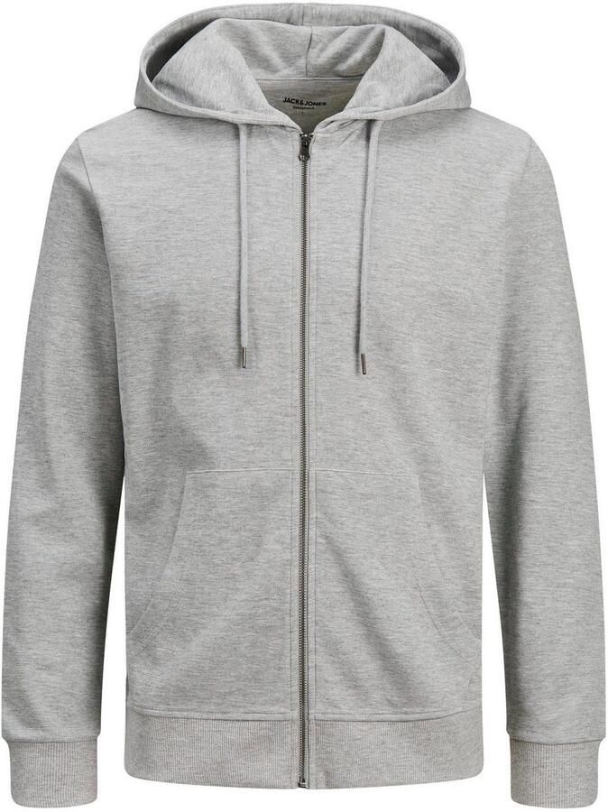 Jack & Jones Capuchonsweatvest JJEBASIC Hoodie met ribboorden en aangenaam draagcomfort