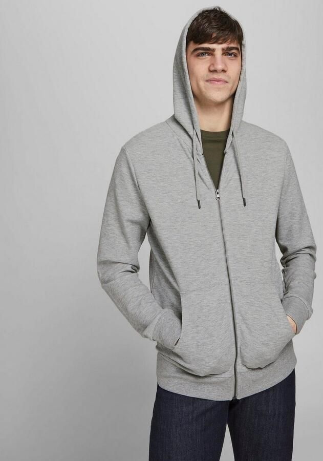 Jack & Jones Capuchonsweatvest JJEBASIC Hoodie met ribboorden en aangenaam draagcomfort - Foto 6