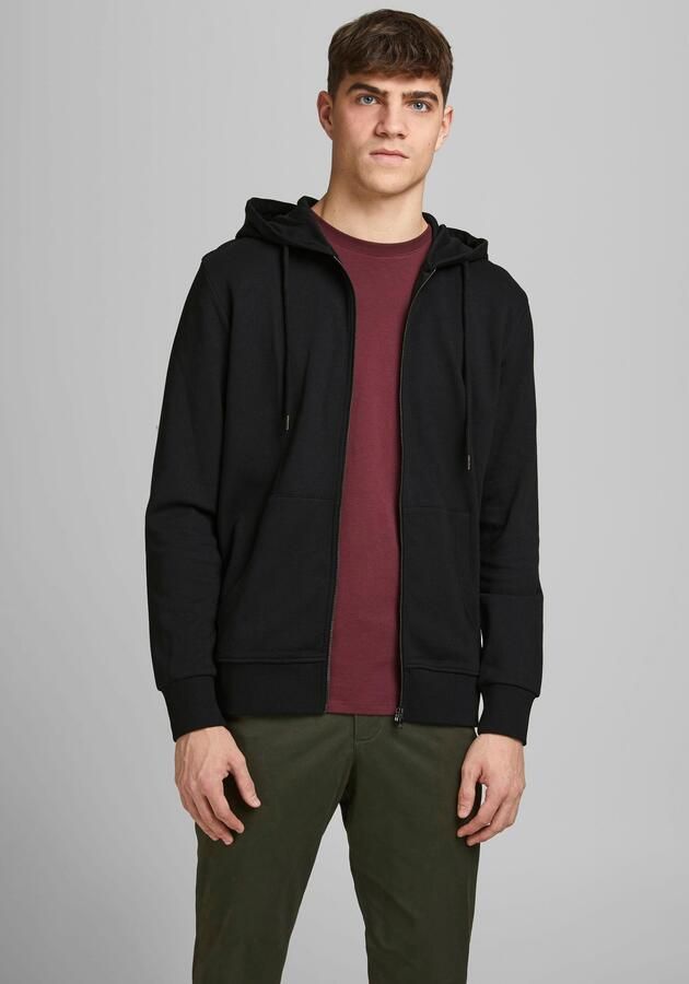 Jack & Jones Capuchonsweatvest JJEBASIC Hoodie met ribboorden en aangenaam draagcomfort - Foto 9