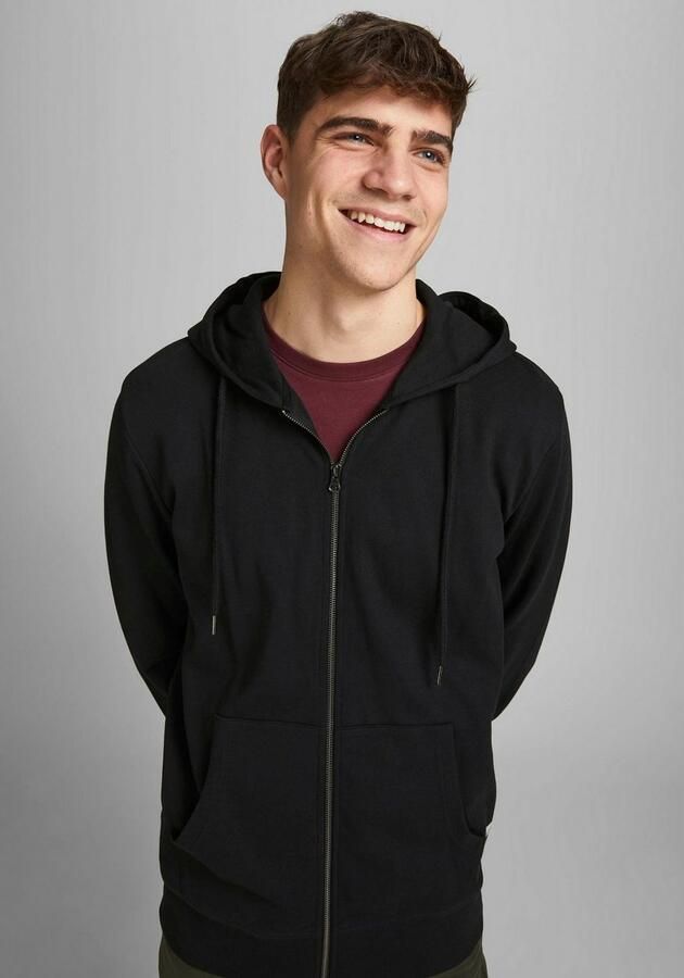 Jack & Jones Capuchonsweatvest JJEBASIC Hoodie met ribboorden en aangenaam draagcomfort - Foto 7