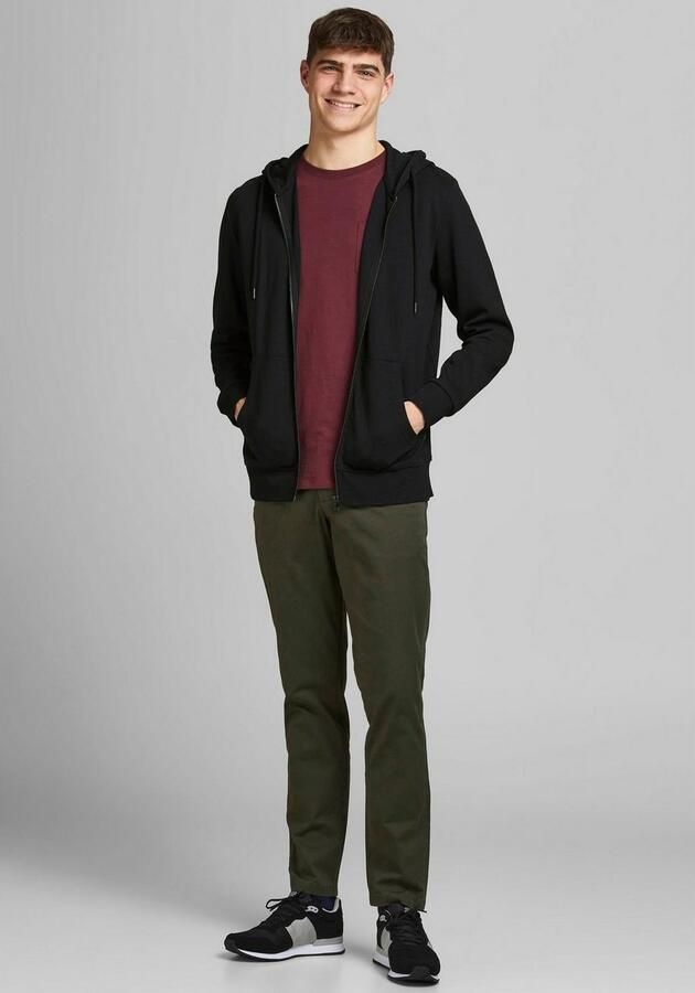 Jack & Jones Capuchonsweatvest JJEBASIC Hoodie met ribboorden en aangenaam draagcomfort - Foto 8