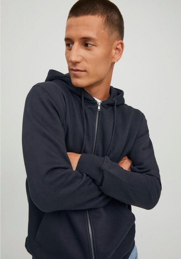Jack & Jones Capuchonsweatvest JJESTAR Basic Hoodie steekzakken en aangename materiaalmix - Foto 3