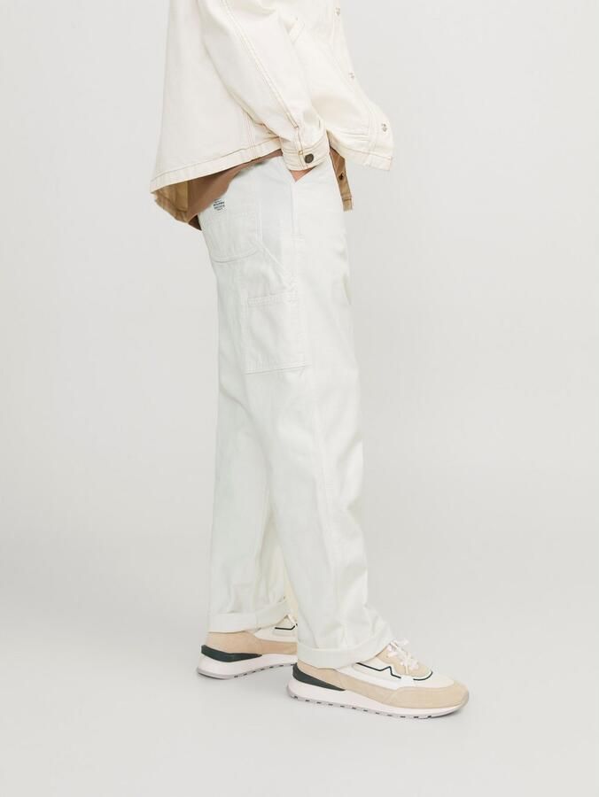 JACK & JONES PANTS STUDIO loose fit cargo broek JPSTEDDIE JJCARPENTER wit - Foto 4