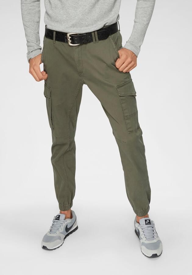 Jack & jones Groene effen broek met ritssluiting en knoopsluiting Green Heren - Foto 14