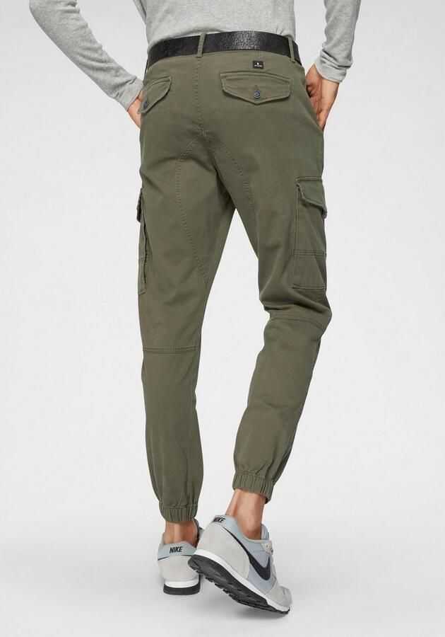 Jack & jones Groene effen broek met ritssluiting en knoopsluiting Green Heren - Foto 7