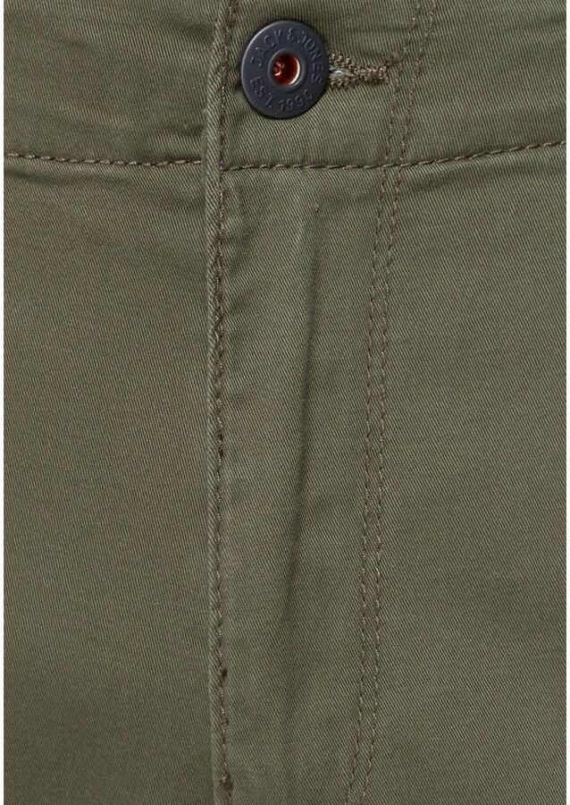 Jack & jones Groene effen broek met ritssluiting en knoopsluiting Green Heren - Foto 5