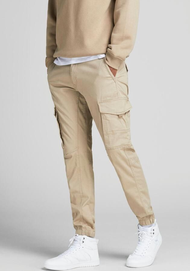 JACK & JONES PANTS STUDIO slim fit cargo broek JPSTPAUL FLAKE beige - Foto 10