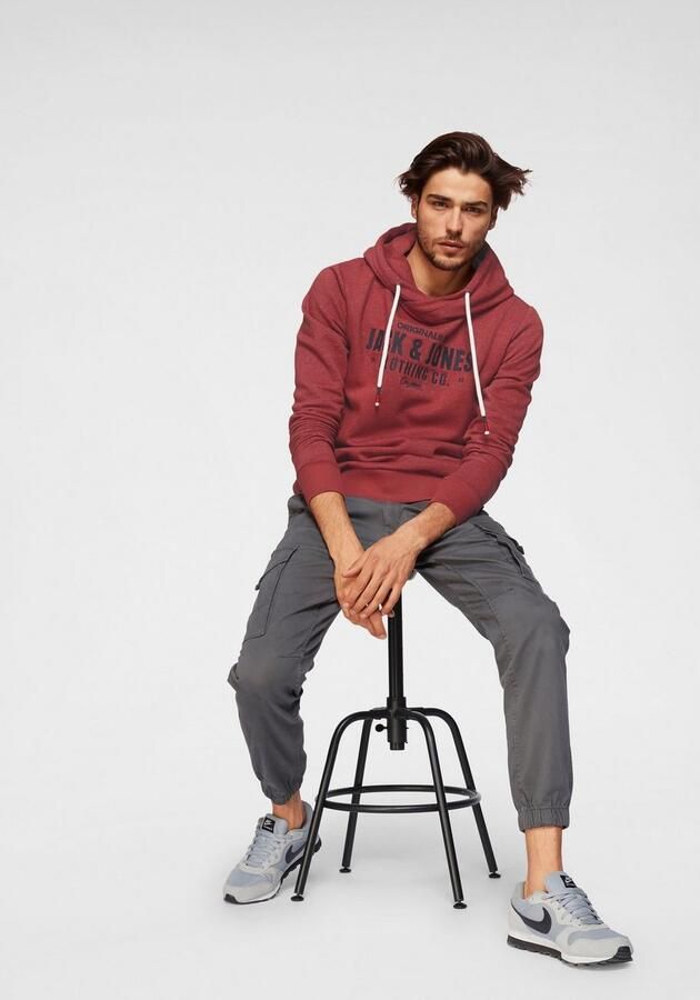 JACK & JONES JEANS INTELLIGENCE regular fit cargobroek JJIPAUL JJFLAKE asphalt - Foto 9