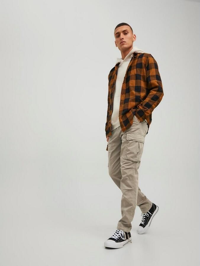 Jack & jones Loose fit cargobroek met knoop en ritssluiting - Foto 4