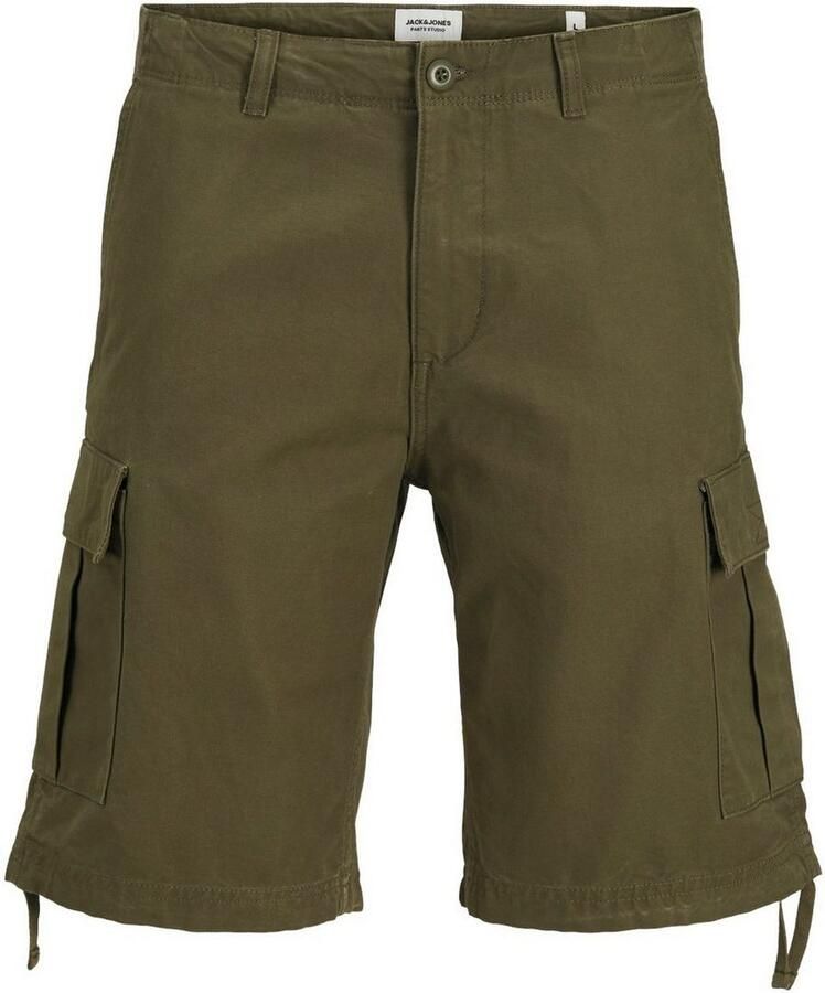 Jack & jones Korte regular fit cargobroek met riemlussen model 'COLE BARKLEY'