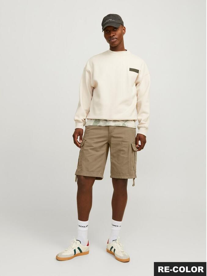 Jack & jones Korte regular fit cargobroek met riemlussen model 'COLE BARKLEY' - Foto 7