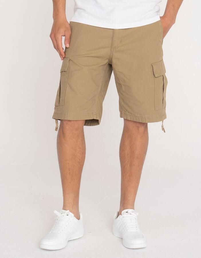 Jack & jones Korte regular fit cargobroek met riemlussen model 'COLE BARKLEY'