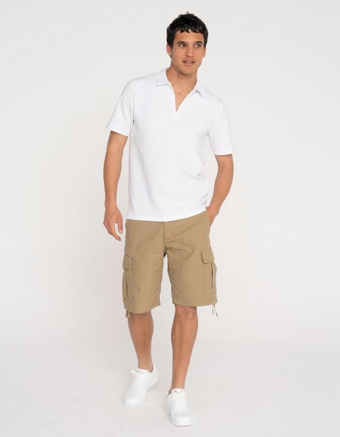 Jack & jones Korte regular fit cargobroek met riemlussen model 'COLE BARKLEY' - Foto 4