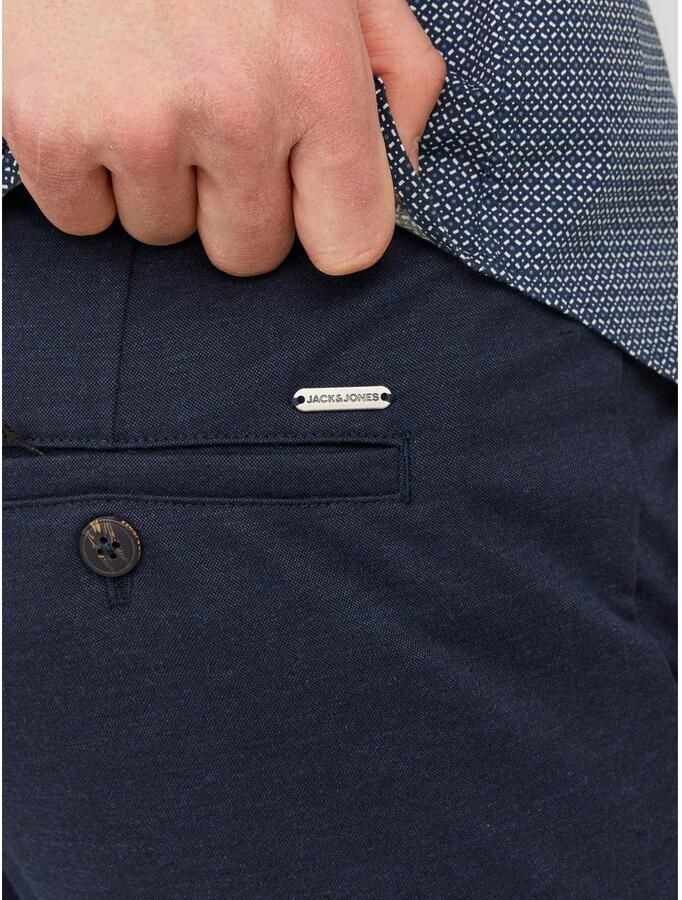 JACK & JONES PANTS STUDIO slim fit chino JPSTMARCO van gerecycled polyester donkerblauw - Foto 6