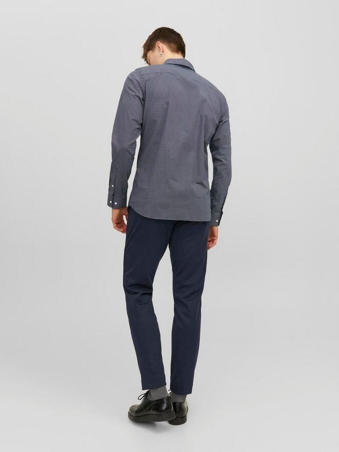 JACK & JONES PANTS STUDIO slim fit chino JPSTMARCO van gerecycled polyester donkerblauw - Foto 11
