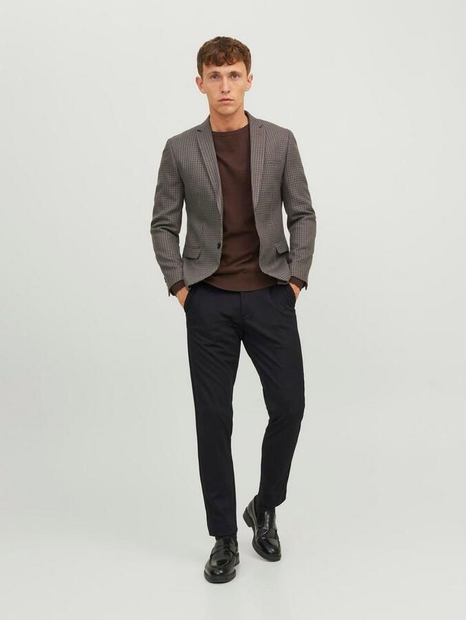 JACK & JONES PANTS STUDIO slim fit chino JPSTMARCO van gerecycled polyester donkerblauw - Foto 8