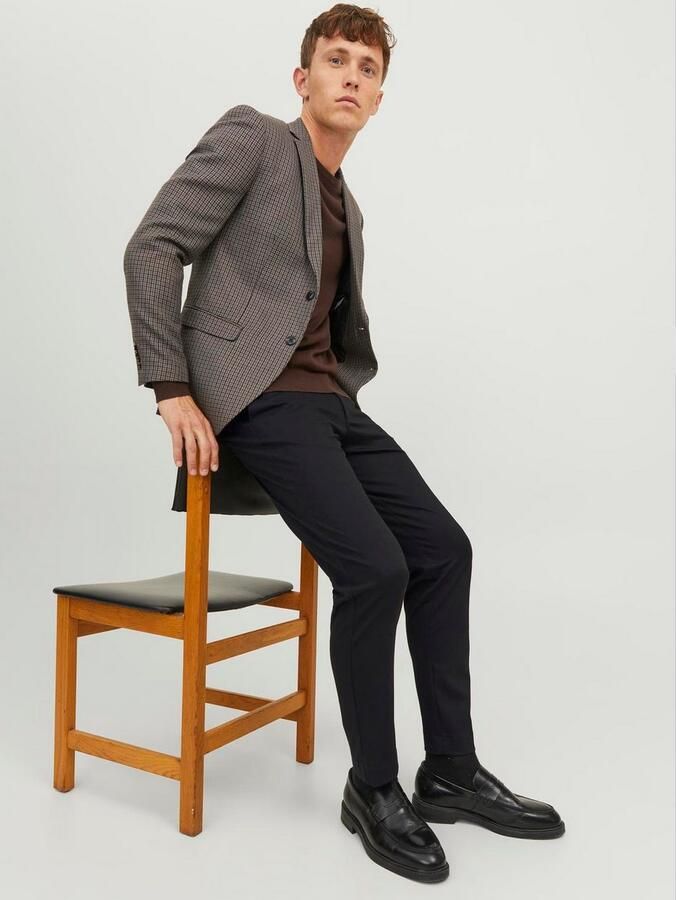 JACK & JONES PANTS STUDIO slim fit chino JPSTMARCO van gerecycled polyester donkerblauw - Foto 9