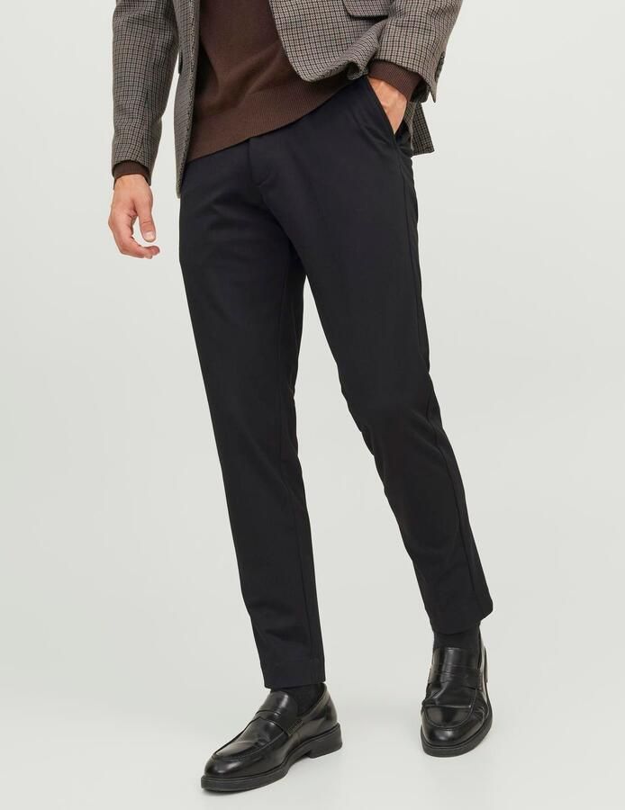 JACK & JONES PANTS STUDIO slim fit chino JPSTMARCO van gerecycled polyester donkerblauw - Foto 4
