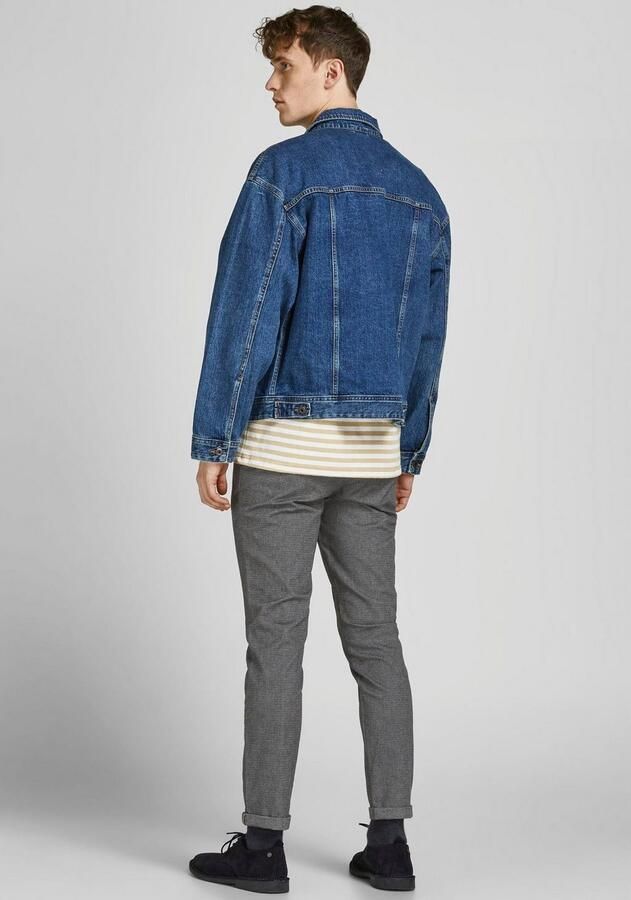 JACK & JONES PANTS STUDIO gemêleerde slim fit broek JPSTMARCO drizzle - Foto 5