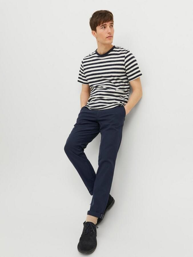JACK & JONES PANTS STUDIO slim fit chino JPSTMARCO donkerblauw - Foto 5