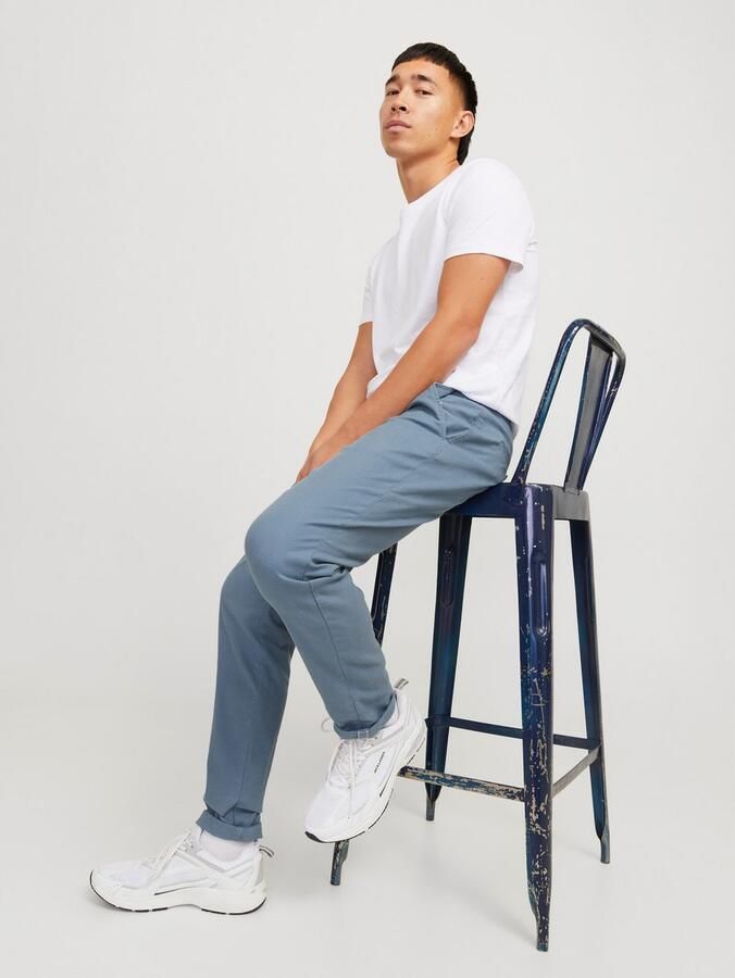 JACK & JONES PANTS STUDIO slim chino blauw - Foto 6