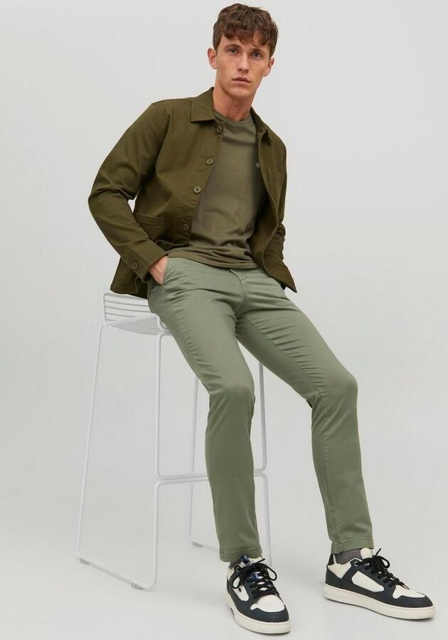 JACK & JONES PANTS STUDIO slim fit broek JPSTMARCO deep lichen green - Foto 6