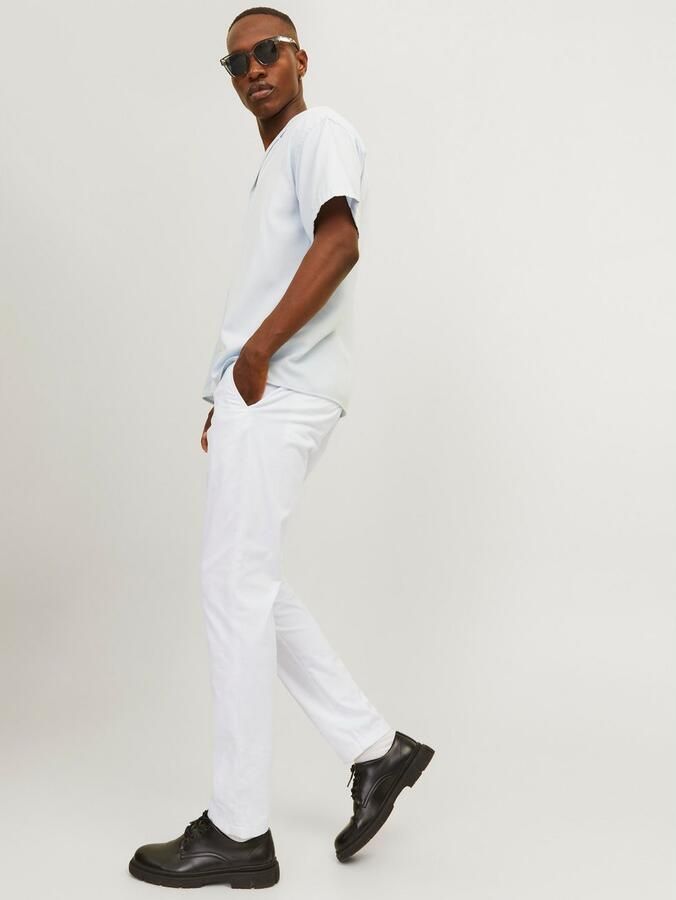 Jack & jones Slim fit chino in wit met steekzakken model 'MARCO BOWIE' - Foto 3