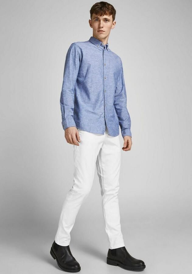 Jack & jones Slim fit chino in wit met steekzakken model 'MARCO BOWIE' - Foto 9