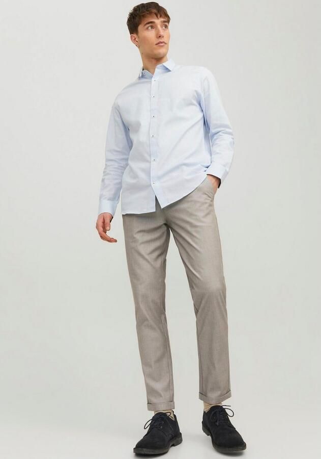 Jack & jones Slim fit stoffen broek in effen design model 'MARCO' - Foto 8