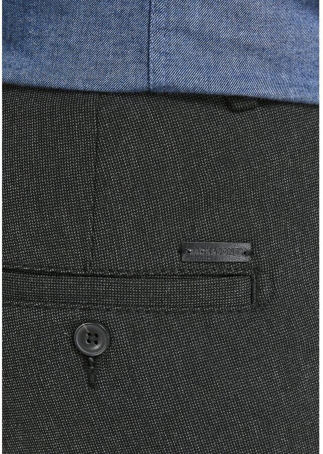 JACK & JONES JEANS INTELLIGENCE gemêleerde slim fit pantalon JJIMARCO JJCONNOR dark grey