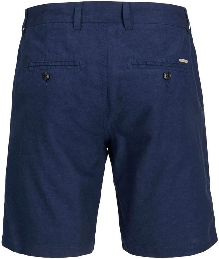 JACK & JONES PANTS STUDIO linnen regular chino short JPSTACE donkerblauw - Foto 6