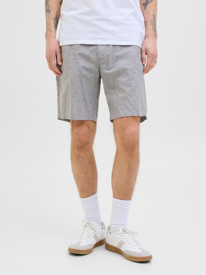 JACK & JONES PANTS STUDIO linnen regular chino short JPSTACE grijsgroen - Foto 6