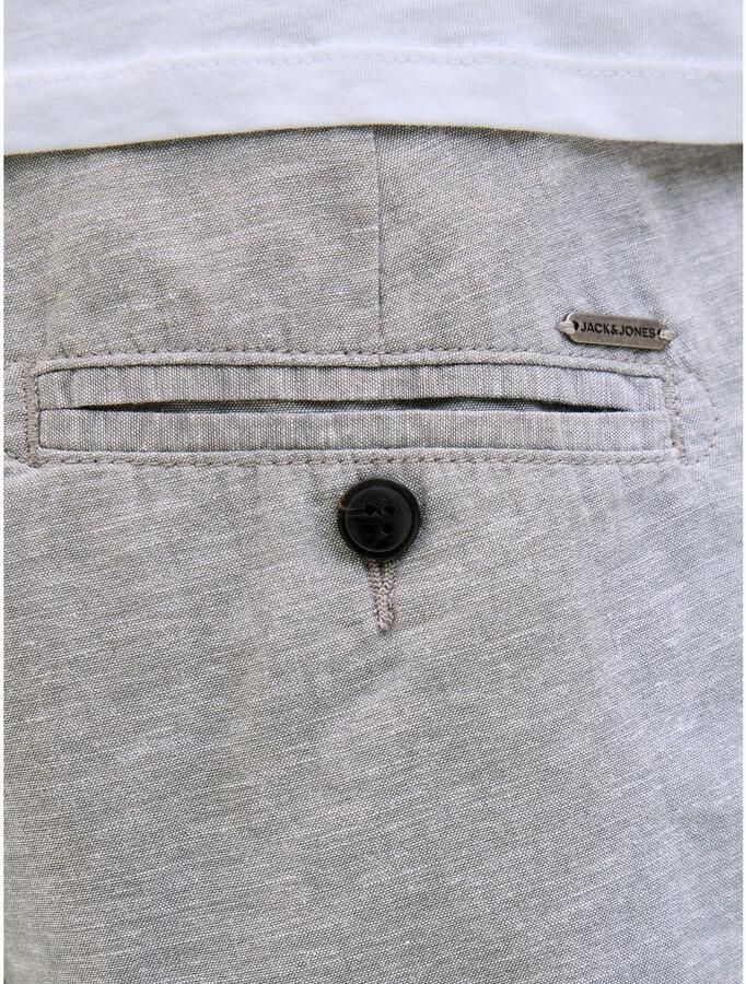 JACK & JONES PANTS STUDIO linnen regular chino short JPSTACE grijsgroen - Foto 2