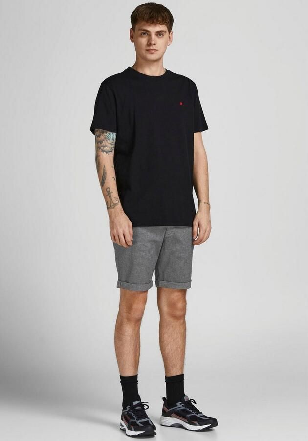 JACK & JONES PANTS STUDIO gemêleerde regular fit short JPSTFURY drizzle - Foto 3
